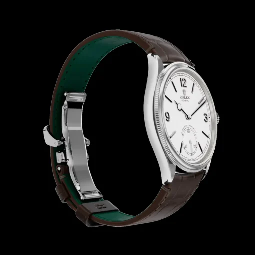 Rolex 1908: 39 mm, white gold with an alligator leather strap, m52509-0006