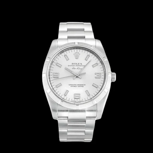 Rolex Air-King Silver Quarter Arabic 114210