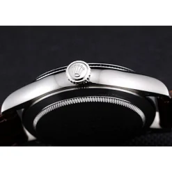 Rolex Cellini White Dial Stainless Steel Case Brown Leather Bracelet 622723