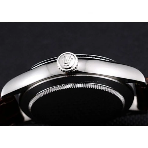 Rolex Cellini White Dial Stainless Steel Case Brown Leather Bracelet 622723