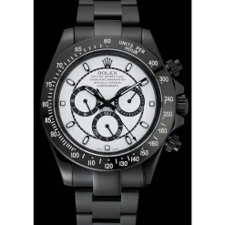 Rolex Cosmograph Daytona White And Black Dial Black Stainless Steel Case And Bracelet 1454249