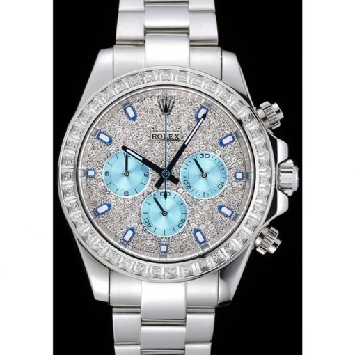Rolex Cosmograph Daytona Diamond Dial Stainless Steel Case And Bracelet 1454251