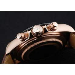 Rolex Cosmograph Daytona Brown Dial Rose Gold Case Brown Leather Bracelet 1454243