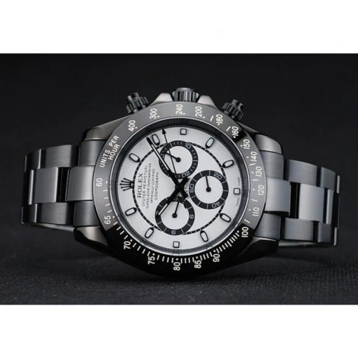 Rolex Cosmograph Daytona White And Black Dial Black Stainless Steel Case And Bracelet 1454249
