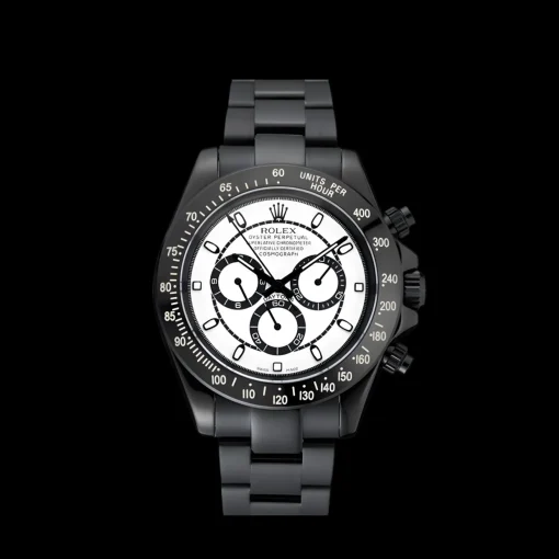 Rolex Cosmograph Daytona White And Black Dial Black Stainless Steel Case And Bracelet 1454249