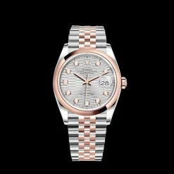 Rolex Datejust 126201 36mm Silver, fluted motif (Jubilee)