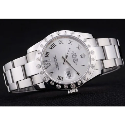 Rolex Datejust Diamond Bezel Silver Dial 7468