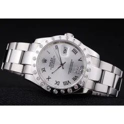 Rolex Datejust Diamond Bezel Silver Dial 7468