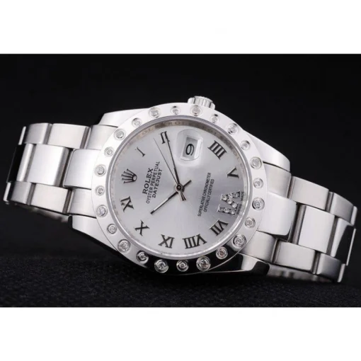 Rolex Datejust Diamond Bezel Silver Dial 7468