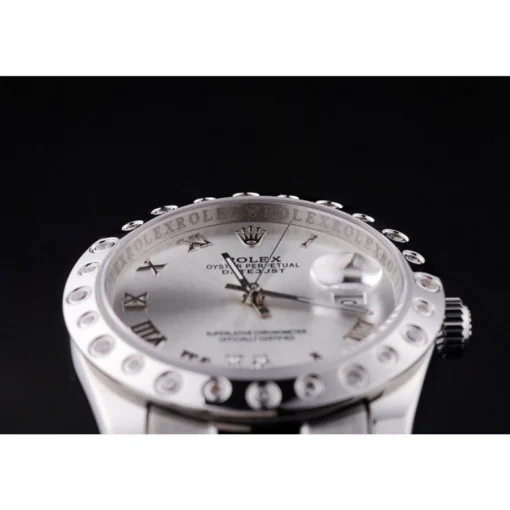 Rolex Datejust Diamond Bezel Silver Dial 7468