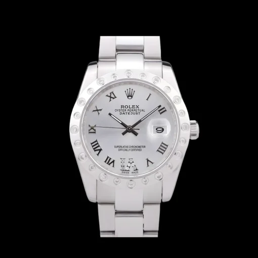 Rolex Datejust Diamond Bezel Silver Dial 7468