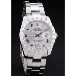 Rolex Datejust Diamond Bezel Silver Dial 7468