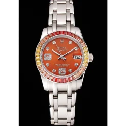 Rolex Datejust Pearlmaster 39 Cognac Dial Stainless Steel Case And Bracelet