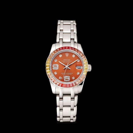 Rolex Datejust Pearlmaster 39 Cognac Dial Stainless Steel Case And Bracelet