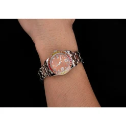 Rolex Datejust Pearlmaster 39 Cognac Dial Stainless Steel Case And Bracelet