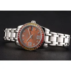 Rolex Datejust Pearlmaster 39 Cognac Dial Stainless Steel Case And Bracelet