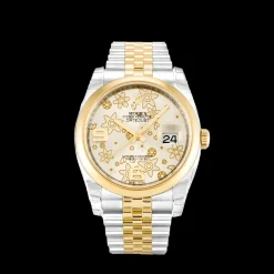 Rolex Datejust Silver Floral Dial 116203