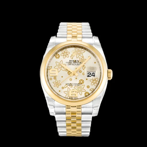 Rolex Datejust Silver Floral Dial 116203