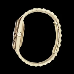 Rolex Day-Date: 40mm yellow gold with a white dial, fluted bezel and a President bracelet, m228238-0042