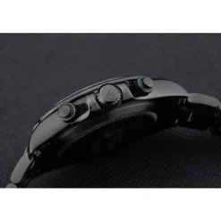 Rolex Daytona Black Ion Plated Tachymeter Black Stainless Steel Strap Green Dial 80246
