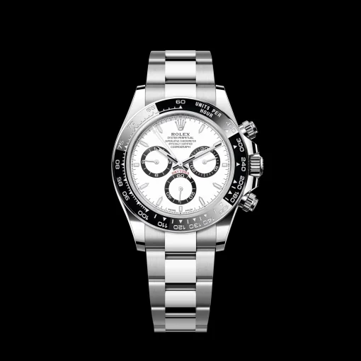 Rolex Daytona Cosmograph: Oyster, 40 mm, Black, White dial, m126500ln-0001