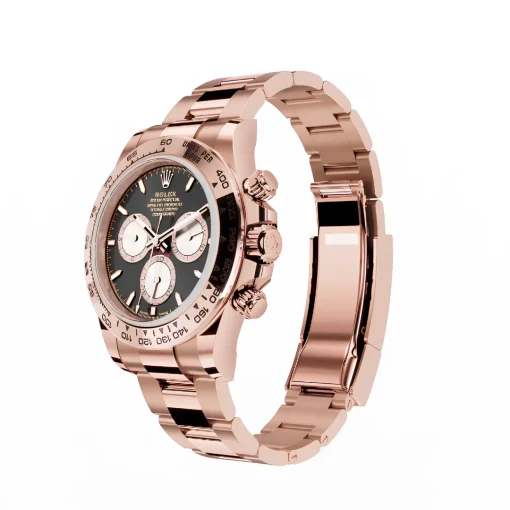 Rolex Daytona Cosmograph: Oyster, 40 mm, Everose gold, Bright black and Sundust dial, m126505-0001