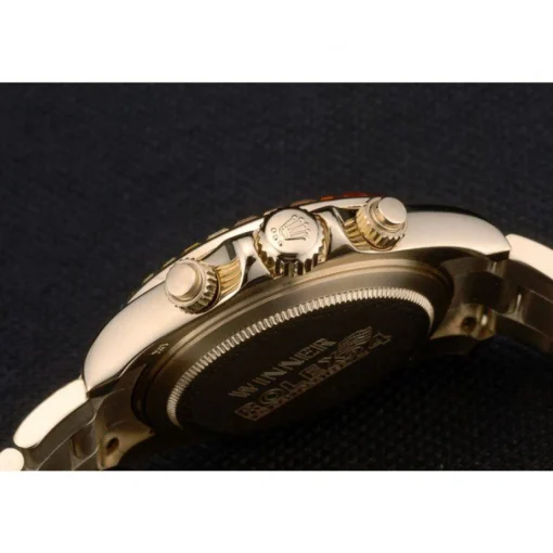 Rolex Daytona Cosmograph Rainbow Crystals Bezel Rose Gold Strap Black Dial 80251