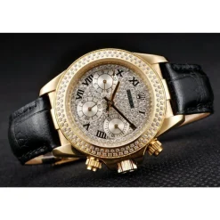 Rolex Daytona Lady Gold Case Crystal Studded Bezel Crystal Studded Dial 98238