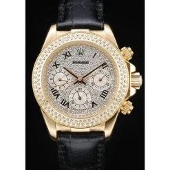Rolex Daytona Lady Gold Case Crystal Studded Bezel Crystal Studded Dial 98238