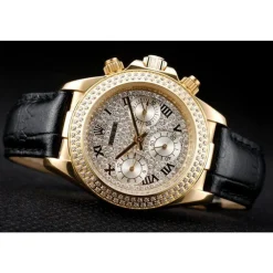 Rolex Daytona Lady Gold Case Crystal Studded Bezel Crystal Studded Dial 98238