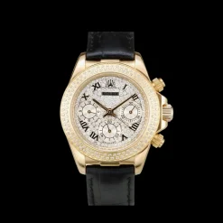 Rolex Daytona Lady Gold Case Crystal Studded Bezel Crystal Studded Dial 98238
