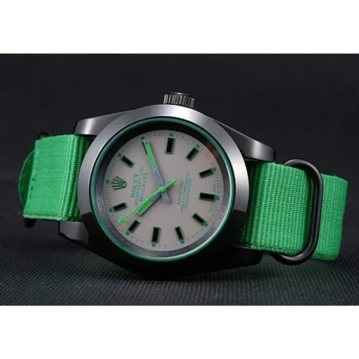 Rolex Milgauss Bamford Green Nylon Strap 622004