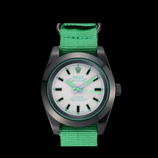 Rolex Milgauss Bamford Green Nylon Strap 622004