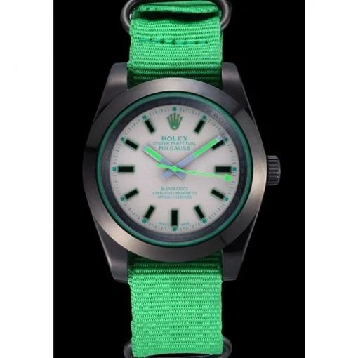 Rolex Milgauss Bamford Green Nylon Strap 622004