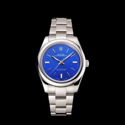 Rolex Oyster Perpetual Blue Dial Stainless Steel Case And Bracelet