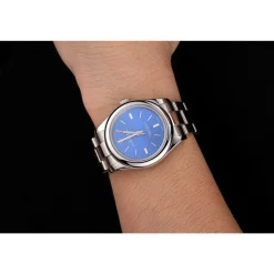 Rolex Oyster Perpetual Blue Dial Stainless Steel Case And Bracelet