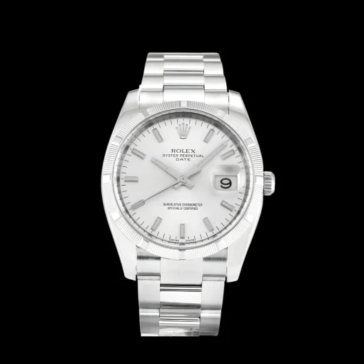 Rolex Oyster Perpetual Date 34mm Silver 115210