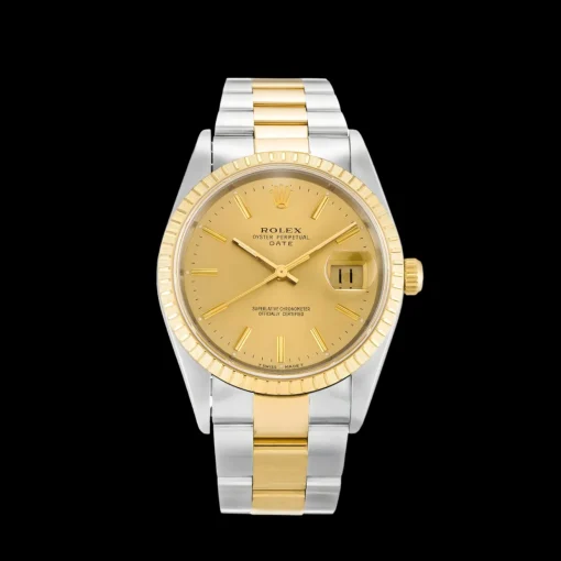Rolex Oyster Perpetual Date 34mm Champagne 15223