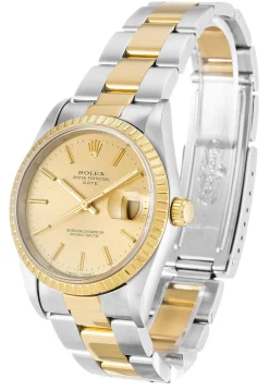 Rolex Oyster Perpetual Date 34mm Champagne 15223