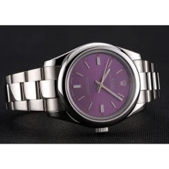 Rolex Oyster Perpetual Red Grape Dial Stainless Steel Case And Bracelet