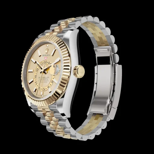 Rolex Sky-Dweller: 42 mm, Oystersteel and yellow gold with a champagne-colour dial and a Jubilee bracelet, m336933-0002