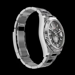 Rolex Sky-Dweller: 42 mm, Oystersteel and white gold with a bright black dial and an Oyster bracelet, m336934-0007