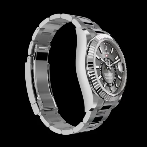 Rolex Sky-Dweller: 42 mm, Oystersteel and white gold with a bright black dial and an Oyster bracelet, m336934-0007