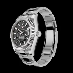 Rolex Sky-Dweller: 42 mm, Oystersteel and white gold with a bright black dial and an Oyster bracelet, m336934-0007