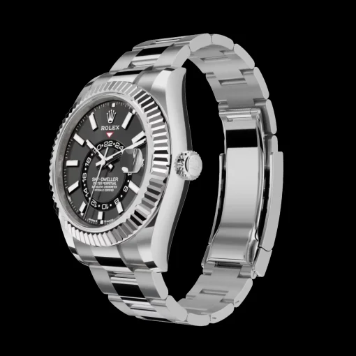 Rolex Sky-Dweller: 42 mm, Oystersteel and white gold with a bright black dial and an Oyster bracelet, m336934-0007
