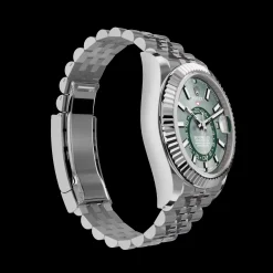 Rolex Sky-Dweller: 42 mm, White gold with a mint green dial and a Jubilee bracelet, m336934-0002