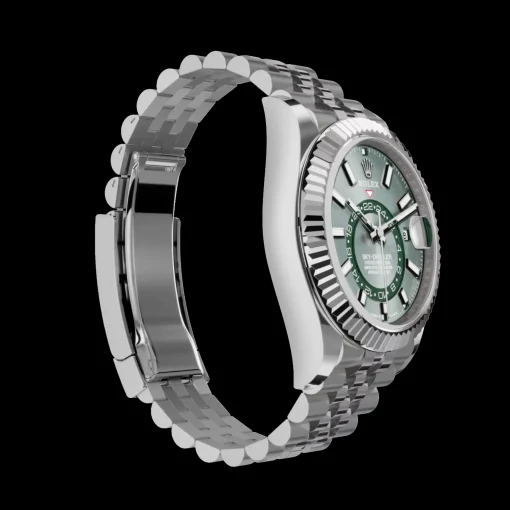 Rolex Sky-Dweller: 42 mm, White gold with a mint green dial and a Jubilee bracelet, m336934-0002