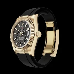 Rolex Sky-Dweller: 42 mm, Yellow gold with a bright black dial and an Oysterflex bracelet, m336238-0002