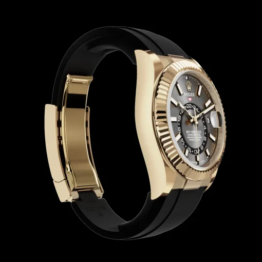 Rolex Sky-Dweller: 42 mm, Yellow gold with a bright black dial and an Oysterflex bracelet, m336238-0002