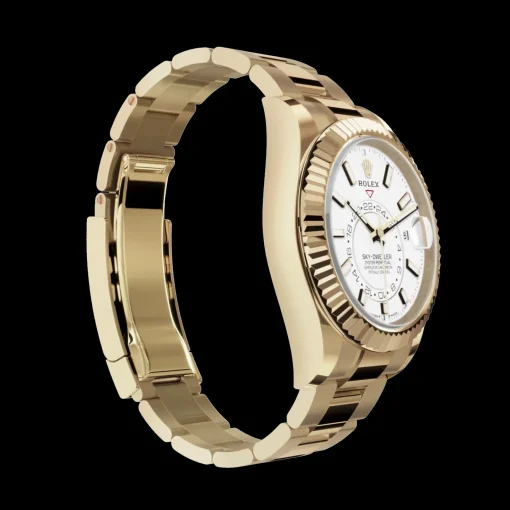 Rolex Sky-Dweller: 42 mm, Yellow gold with an intense white dial and an Oyster bracelet, m336938-0003
